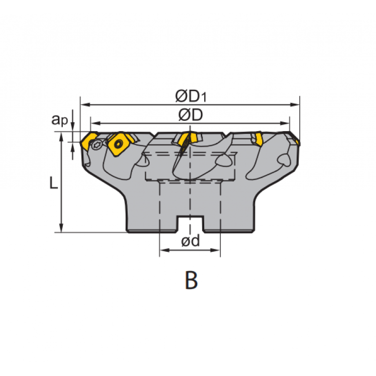 FMA01-125-B40-SE12-08C Корпус фрезы ZCC-CT