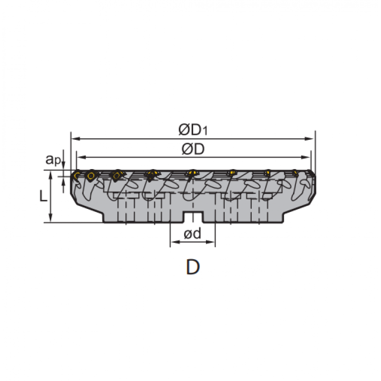 FMA01-315-D60-SE12-18 Корпус фрезы ZCC-CT