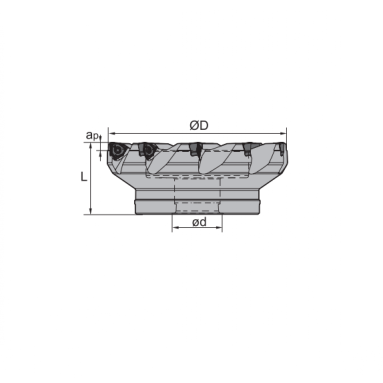 FMP12-250-C60-WN08-14 Корпус фрезы ZCC-CT