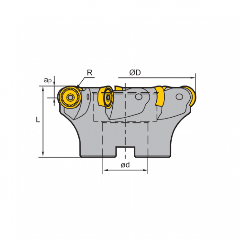 FMR02-125-B40-RC20-07 Корпус фрезы ZCC-CT