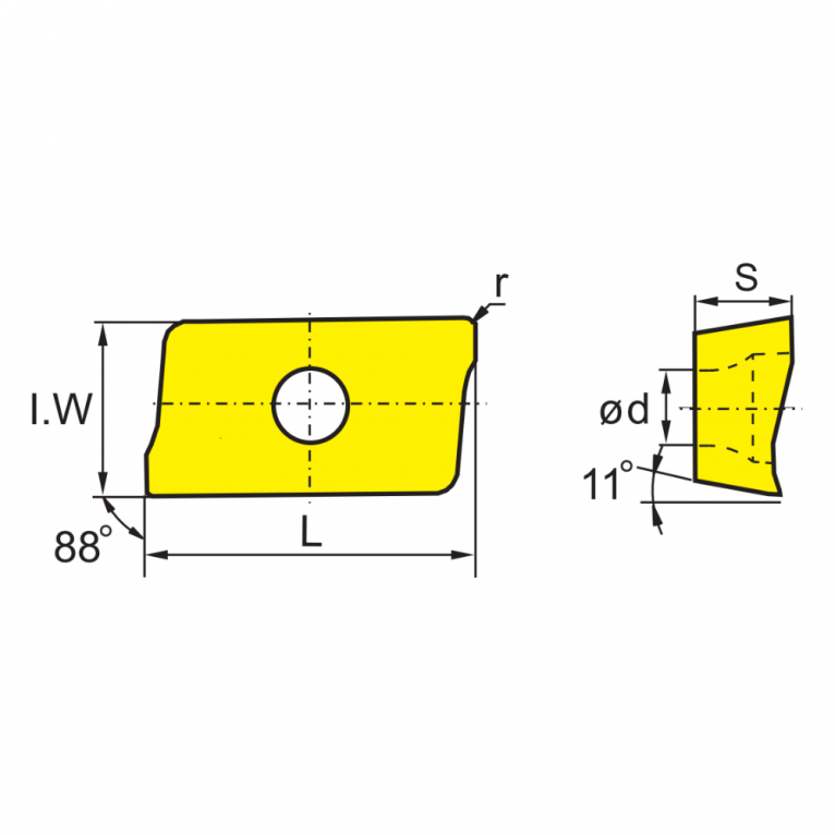 APKT11T304-ALH Фрезерная пластина ZCC-CT